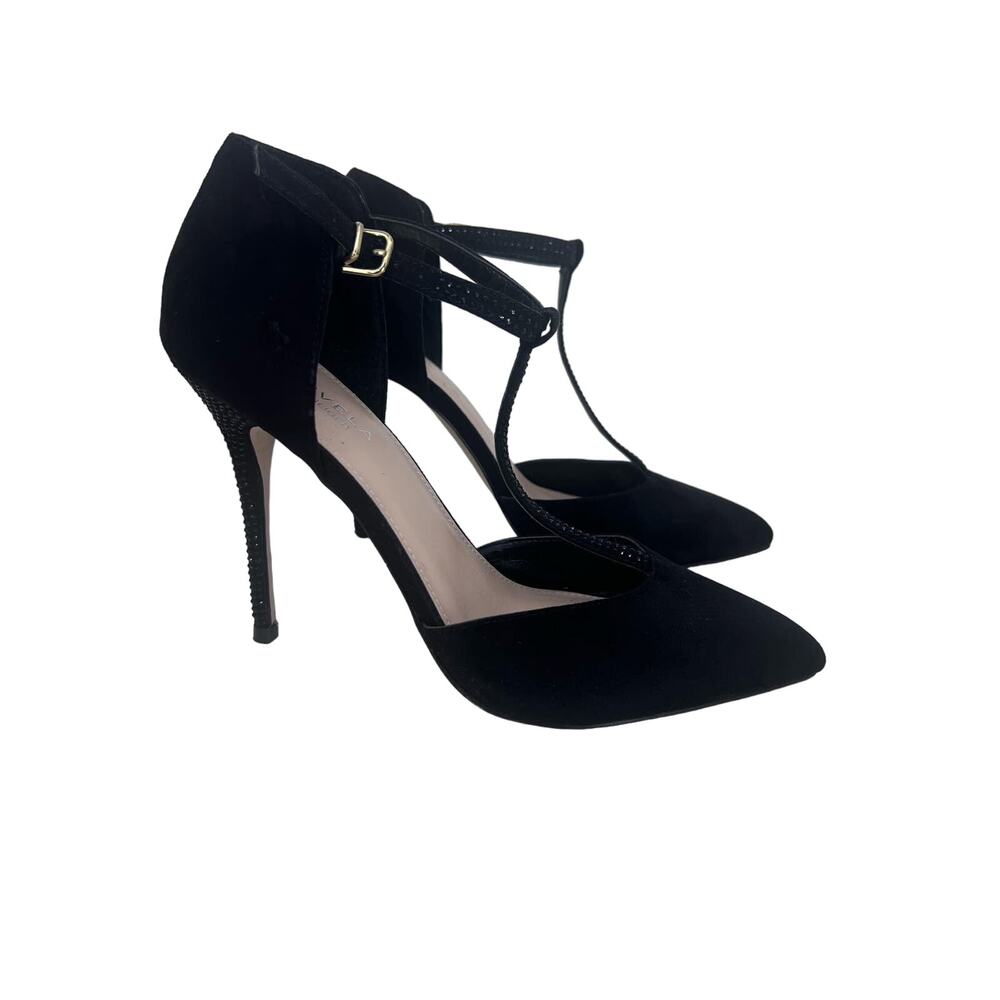 Carvela By Kurt Geiger Rhinestone Pumps Black Velvet 40/10